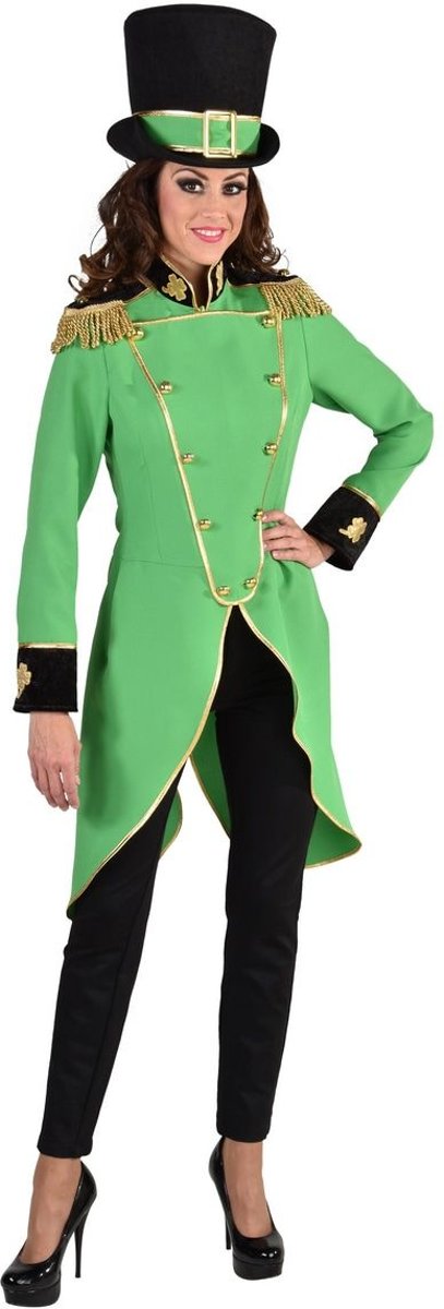 Landen Thema Kostuum | Slipjas Gouden Epauletten Saint Patricks Day Vrouw | Large | Carnaval kostuum | Verkleedkleding